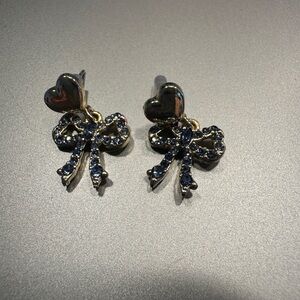 Kendra Scott x Target Heart and Bow Silver Earrings